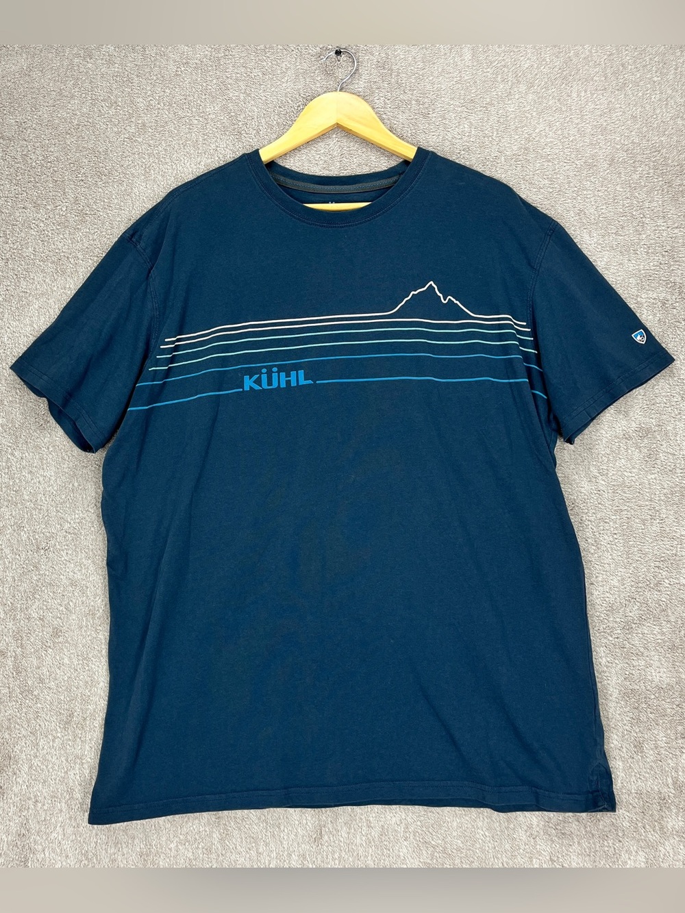 Kühl Graphic T-Shirt Men’s XXL Blue Organic Cotton Short Sleeve Wildfibre